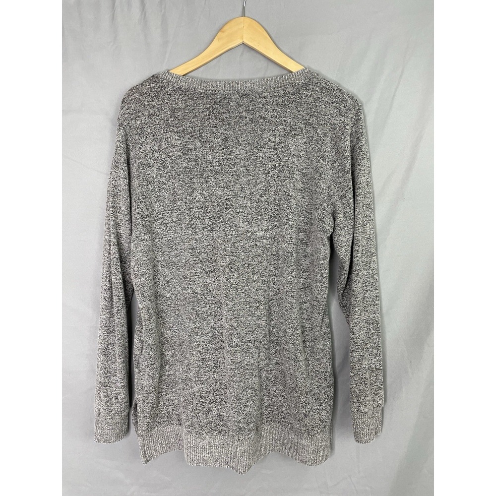 Lucky Brand Top Womens Medium M Gray Stretch Pullover - Picture 2 of 7